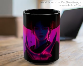 KPOP DEMON HUNTERS | Jinu  Demon |Black Mug | 11oz (33ml) or  15oz (444ml) |  Saja Boys | Huntrix | Gift idea