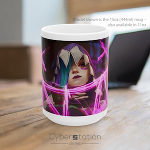 ARCANE | Jinx | White Mug | 11oz (333ml) or 15oz (444ml) | Fishbones | Timebomb / Powder | Gift Idea | League of Legends