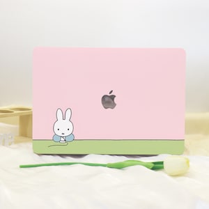 Lovely Miffy MacBook Shell Case Cover For New MacBook Pro 13 14 M1 M2 Air 13 A3113, A2337 A2338 Macbook Pro 15 16 Case, Apple Laptop Case