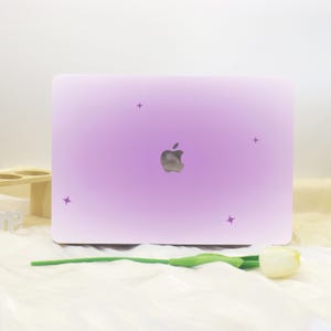 Purple Stars MacBook Shell Case Cover For New MacBook Pro 13 14 M1 M2 Air 13 A3113, A2337 A2338 Macbook Pro 15 16 Case, Apple Laptop Case