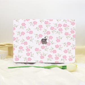 Różowe kwiaty MacBook Shell Case Cover dla nowego MacBooka Pro 13 14 M1 M2 Air 13 A3113, A2337 A2338 Macbook Pro 15 16 Case, Apple Laptop Case