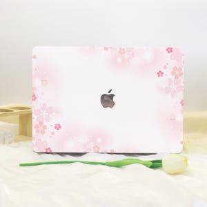 Różowa kwiatowa obudowa MacBooka Shell do nowego MacBooka Pro 13 14 M1 M2 Air 13 A3113, A2337 A2338 Macbook Pro 15 16, etui na laptopa Apple