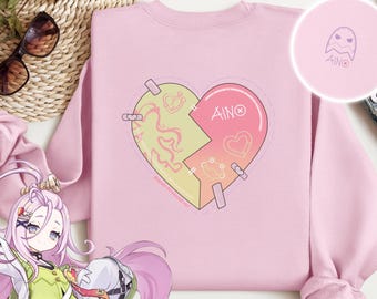 Aino Inspired Heart Sweatshirt | Pastel Anime Pullover