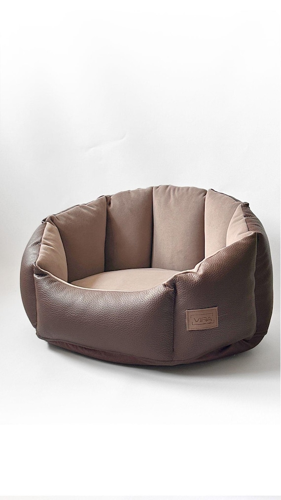 Bubble Form Pet Bed, Cozy Cat Bed, Royal Vegan Leather Bed With