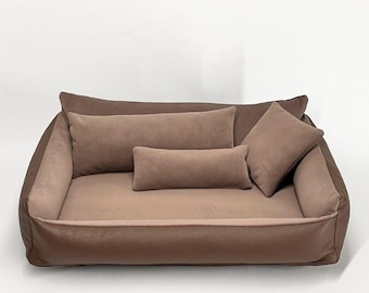 Luxury Designer Dog Sofa, Handmade Velvet Dog Bed, Modern Pet Couch, Custom Dog Bed, Washable Pet Bed