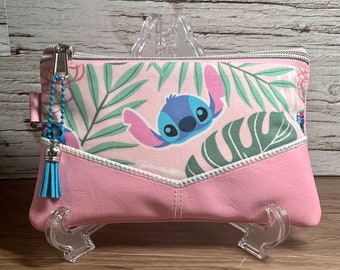 Cute Blue Alien Zipper Bag Pouch Mini Purse