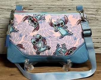 Cute Blue Alien Purse with crossbody Strap