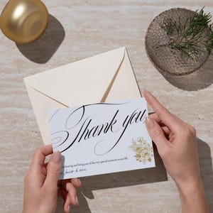 Cartão de agradecimento de casamento simples de um lado | Modelo Canva