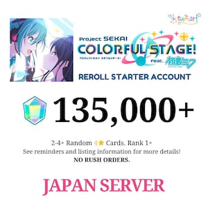 JP Server - Project Sekai 135,000+ Crystals Starter Reroll