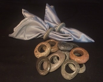 Stone napkin rings ( set of 4)
