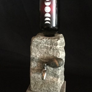 Stone Liquor Dispenser with Stone Pedestal Riser Base included image 2