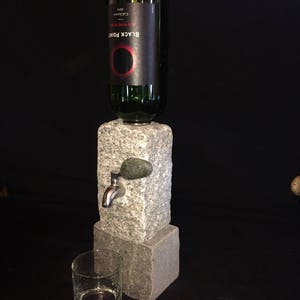 Stone Liquor Dispenser with Stone Pedestal Riser Base included image 3