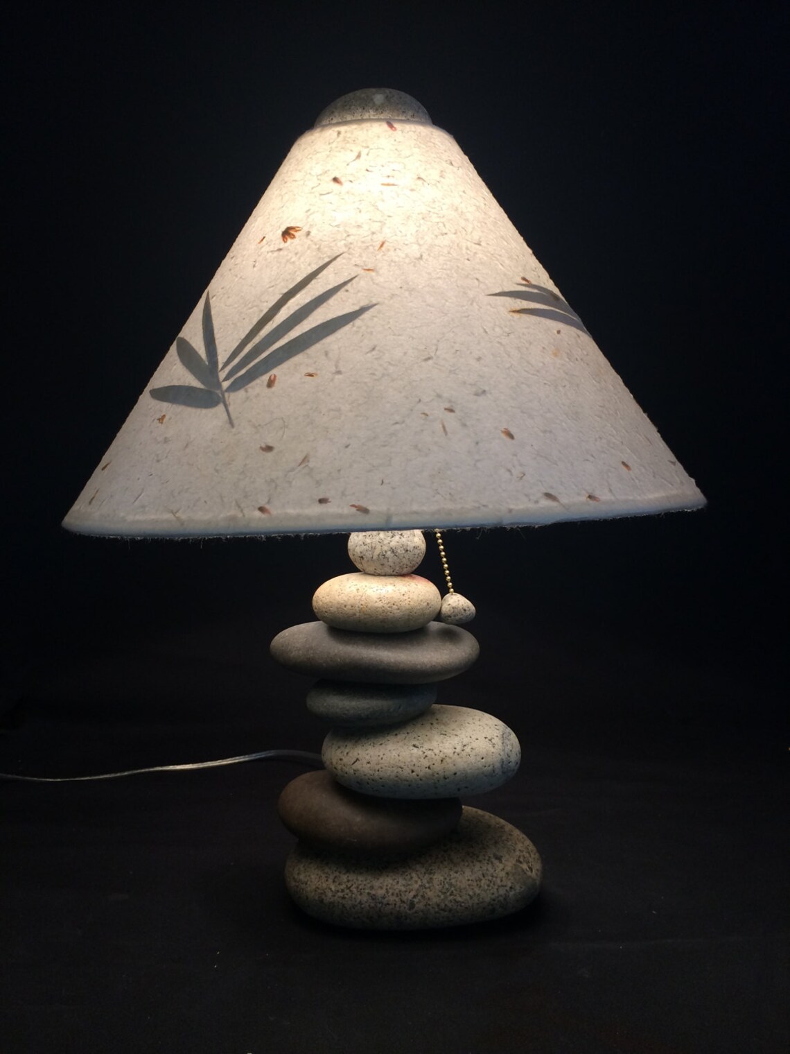 STONE Lamp....large Balance Rock Lamp Etsy