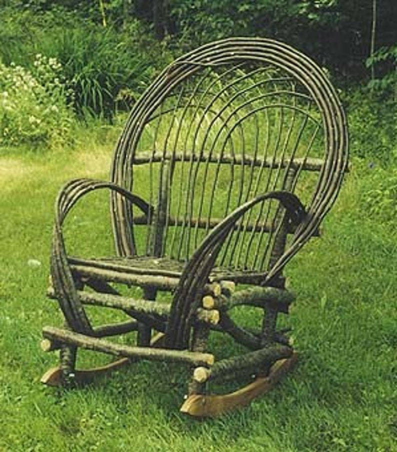 Maine Rustic Twig Rocking Chair image 1