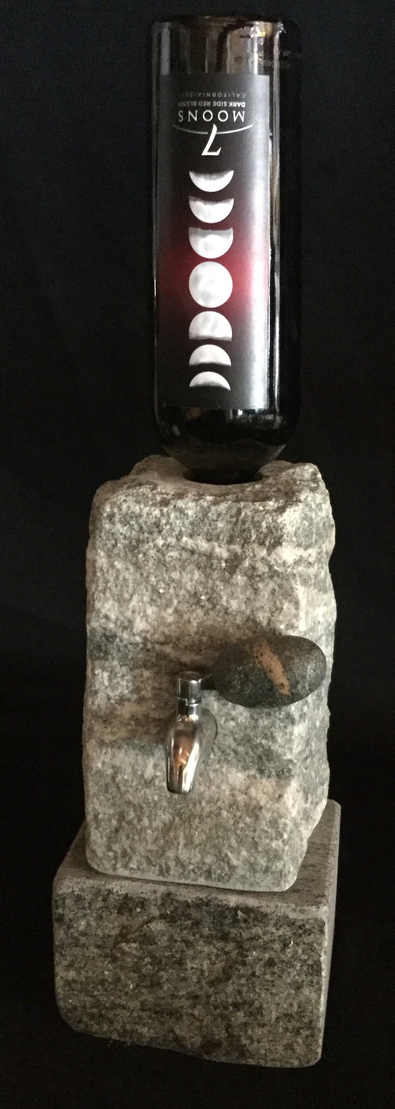 Stone Liquor Dispenser with Stone Pedestal Riser Base included image 6