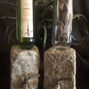 Stone Liquor and Wine Dispenser...... stainless steel handle