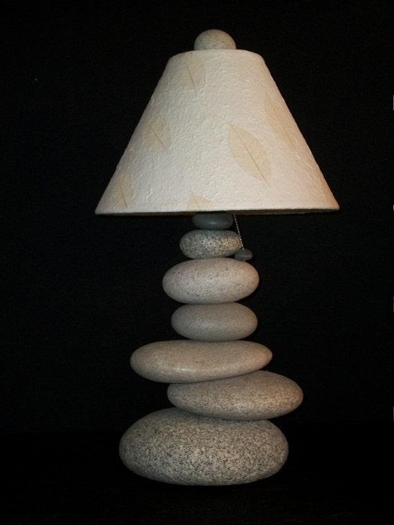 Stacked stone cheap lamp