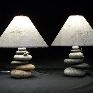 Bedside Lamps   .set of Balance Rock Lamps