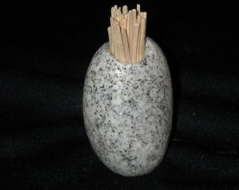 Stone toothpick holder