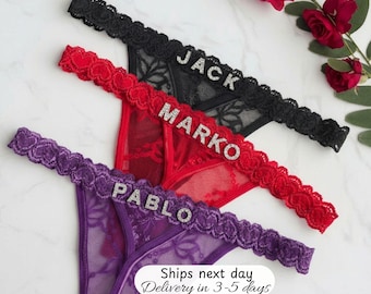 Custom Name Thong | Name Thong | Custom Thong | Personalized Thong with Name