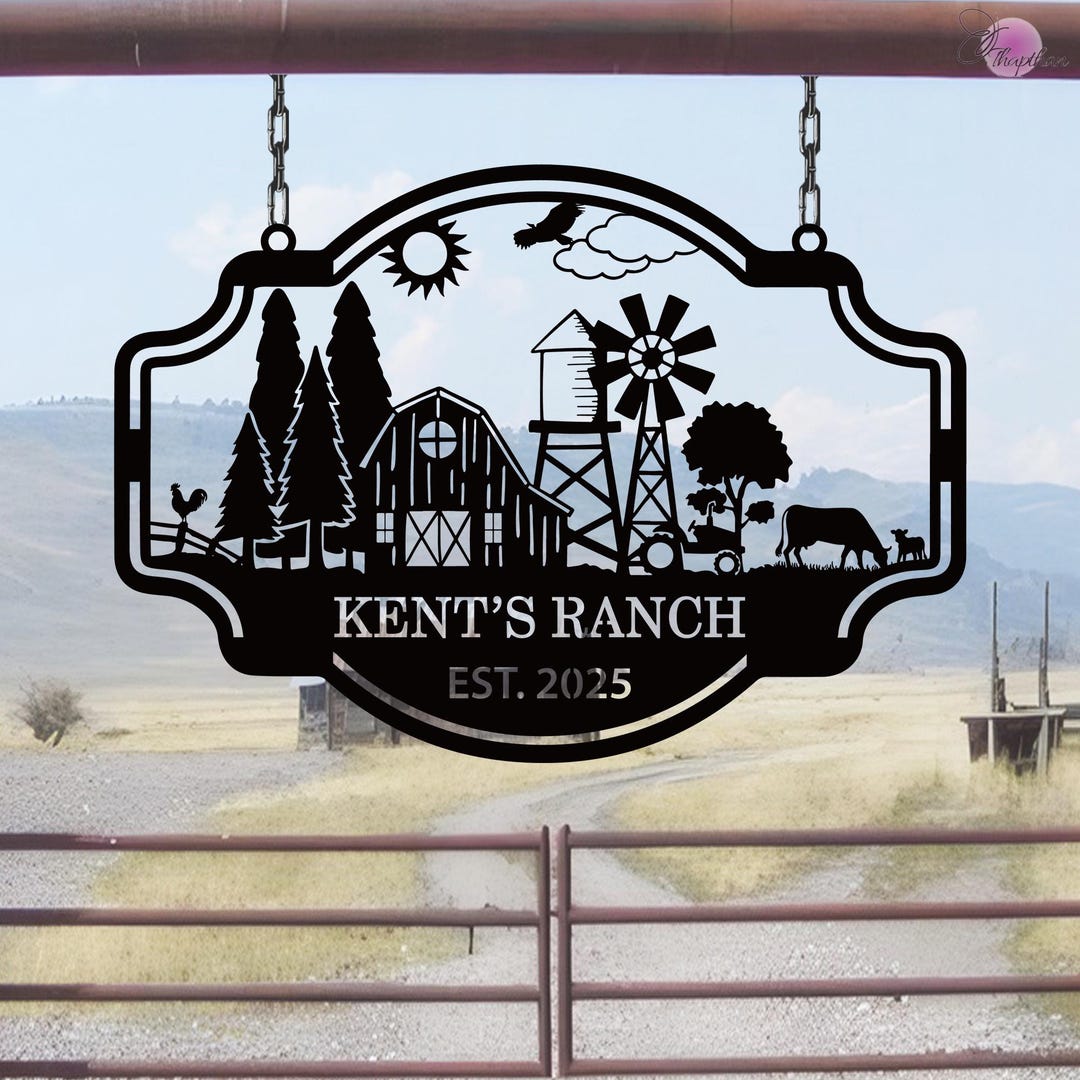 Personalized Metal Farmhouse Sign,custom Ranch Sign,cabin Gate Sign ...