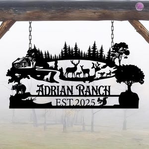 Personalized Metal Farmhouse Sign,Custom Ranch Sign,Entrance Gate Sign,Family Name Sign,Established Sign,Farmer Gift,Steel Gate Sign