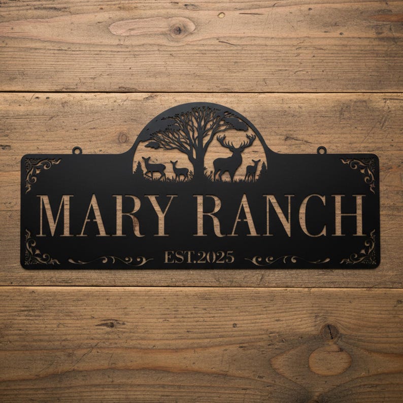 Personalized Metal Farmhouse Sign,Custom Ranch Sign,Entrance Gate Sign,Rustic Ranch Decor,Farmer Gift,Steel Gate Sign,Huge metal farm sign image 5