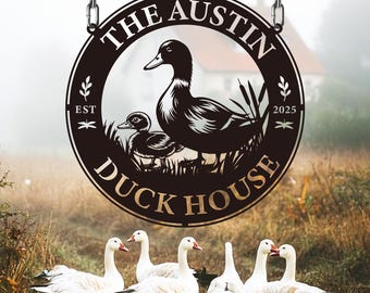 Personalized Metal Duck Coop Sign,Duck Coop Sign Decor,Duck House Sign,Farm Sign,Farm Decor,Duck coop Wall Art,Duck Quack House sign