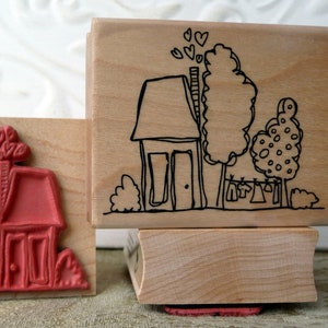 Sello de goma Happy Home de oldislandstamps