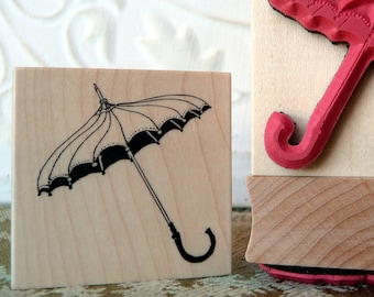 Umbrella rubber stamp from oldislandstamps