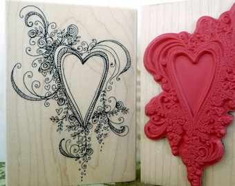 Rubberstempel Fancy Heart van oldislandsstamps