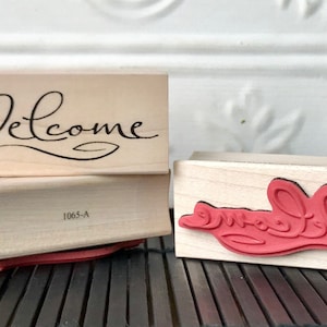 Tampon en caoutchouc de bienvenue de manuscrit d'oldislandstamps