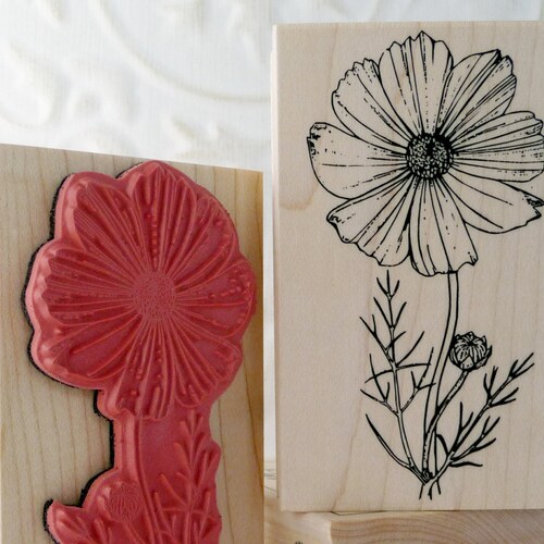 Emily's Garden Rubber Stamp From Oldislandstamps Etsy