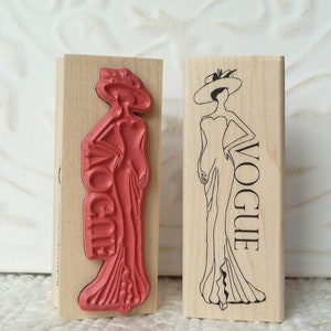 Vogue Lady rubber stamp from oldislandstamps