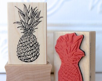 Timbro in gomma con frutto di ananas di oldislandstamps