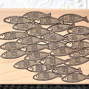 School of Fish rubber stamp from oldislandstamps