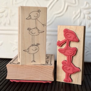 Bird ladder rubber stamp from oldislandstamps