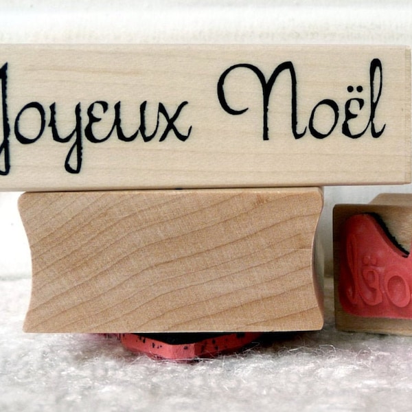 Joyeux Noel Christmas rubber stamp from oldislandstamps