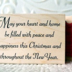 May your Heart and Home be filled with Peace verse rubber stamp from oldislandstamps
