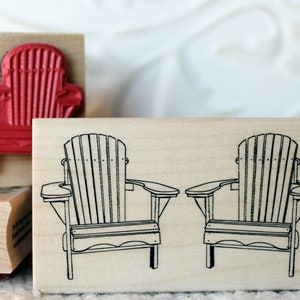 Adirondack Chairs rubber stamp from oldislandstamps