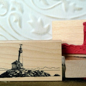 Fisgard Lighthouse rubber stamp from oldislandstamps