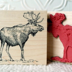 Moose rubber stamp from oldislandstamps