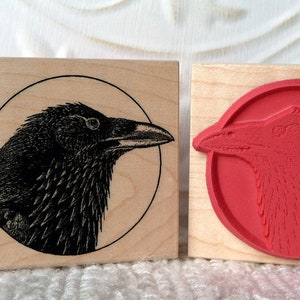 Raven rubber stamp from oldislandstamps