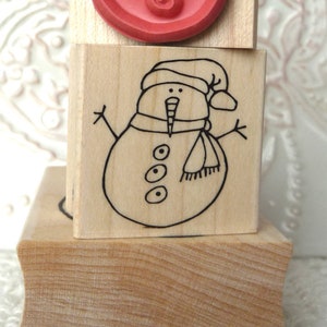 Mini Snowman rubber stamp from oldislandstamps