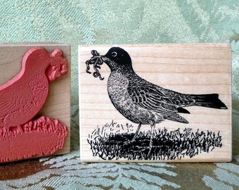Robin rubber stamp from oldislandstamps