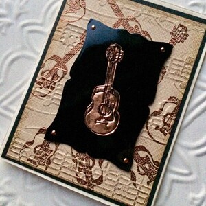 Guitar rubber stamp from oldislandstamps image 2