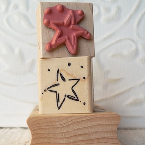 Star rubber stamp from oldislandstamps image 1