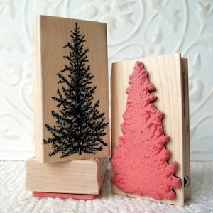 Classic Fir tree rubber stamp from oldislandstamps
