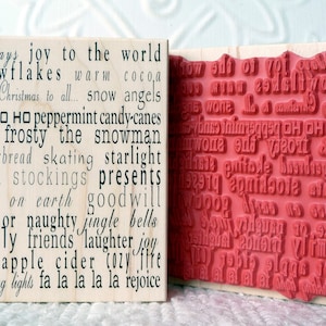 Christmas text Background rubber stamp from oldislandstamps