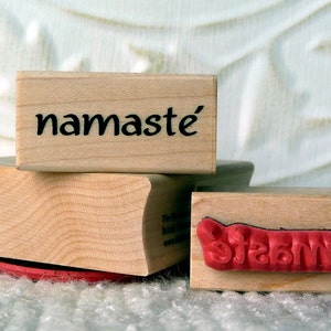 Namaste rubber stamp from oldislandstamps